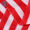 Streifengestricktes gesponnenes Polyester-Jersey-Slub-Gewebe